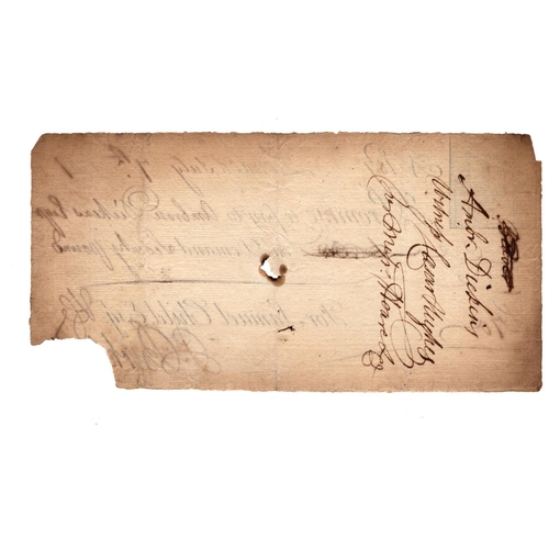 221 - Samuel Child, London Bankers promissory note for 70 Pounds payable to Ambrose Dickens, signed John B... 