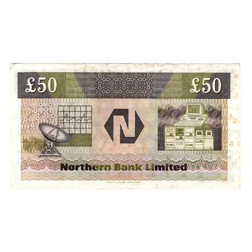 298 - Northern Ireland, Northern Bank Limited 50 Pounds dated 1st November 1990, signed S.H. Torrens, seri... 