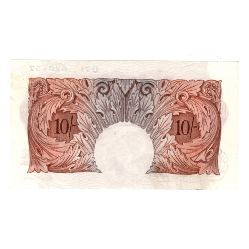 41 - Catterns 10 Shillings (B223) issued 1930, serial O71 520157 (B223, Pick362b) very light signs of han... 