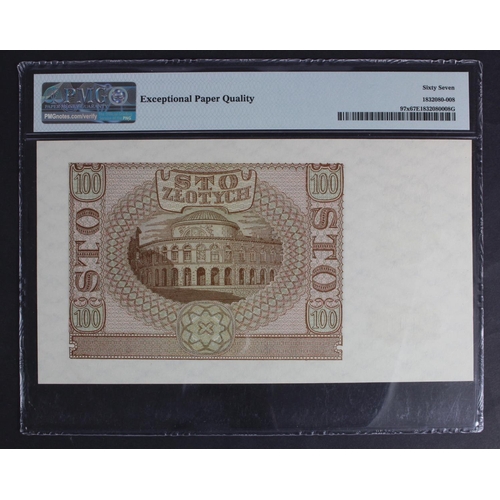 Poland 100 Zlotych Dated 1st March 1940 WWII London Counterfeit Note 
