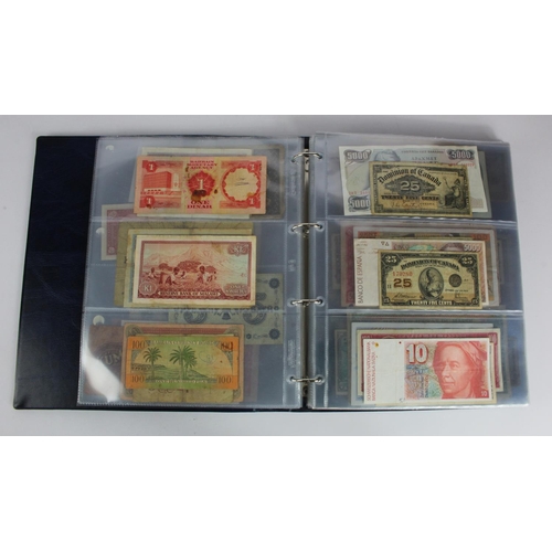 863 - World (163), a collection in album including Falkland Islands 10 Pounds, Algeria 500 Francs 1942, Ea... 