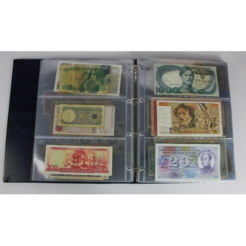 863 - World (163), a collection in album including Falkland Islands 10 Pounds, Algeria 500 Francs 1942, Ea... 