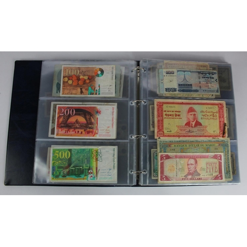 863 - World (163), a collection in album including Falkland Islands 10 Pounds, Algeria 500 Francs 1942, Ea... 