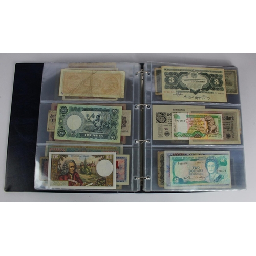 863 - World (163), a collection in album including Falkland Islands 10 Pounds, Algeria 500 Francs 1942, Ea... 