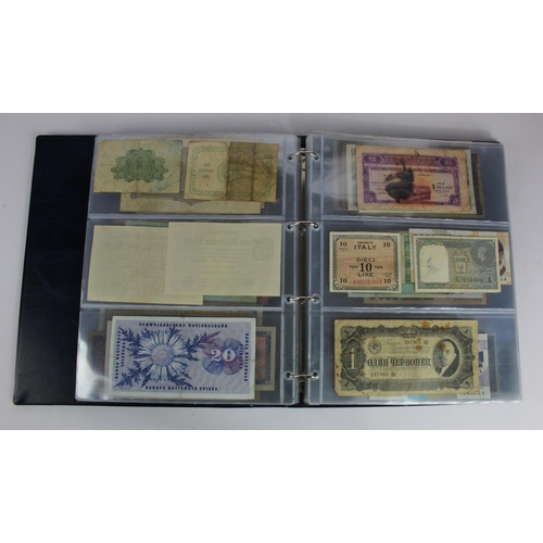 863 - World (163), a collection in album including Falkland Islands 10 Pounds, Algeria 500 Francs 1942, Ea... 