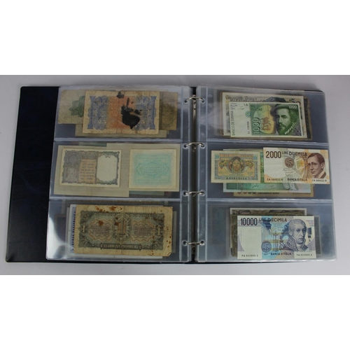 863 - World (163), a collection in album including Falkland Islands 10 Pounds, Algeria 500 Francs 1942, Ea... 