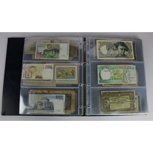 863 - World (163), a collection in album including Falkland Islands 10 Pounds, Algeria 500 Francs 1942, Ea... 