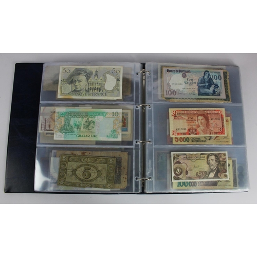 863 - World (163), a collection in album including Falkland Islands 10 Pounds, Algeria 500 Francs 1942, Ea... 