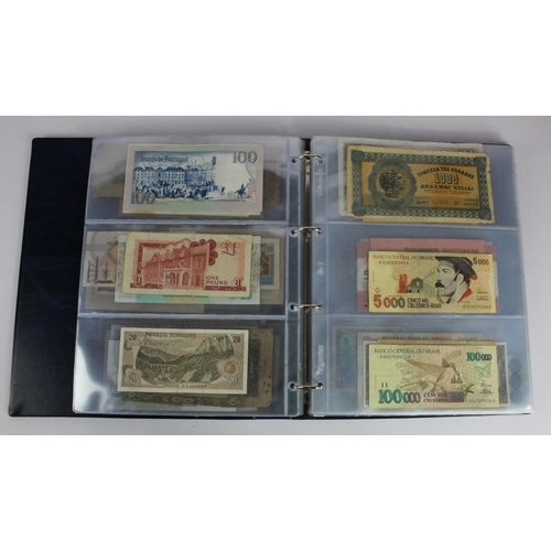 863 - World (163), a collection in album including Falkland Islands 10 Pounds, Algeria 500 Francs 1942, Ea... 