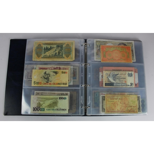 863 - World (163), a collection in album including Falkland Islands 10 Pounds, Algeria 500 Francs 1942, Ea... 