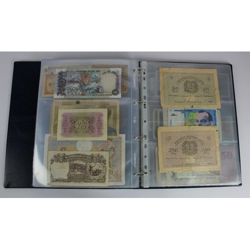 863 - World (163), a collection in album including Falkland Islands 10 Pounds, Algeria 500 Francs 1942, Ea... 