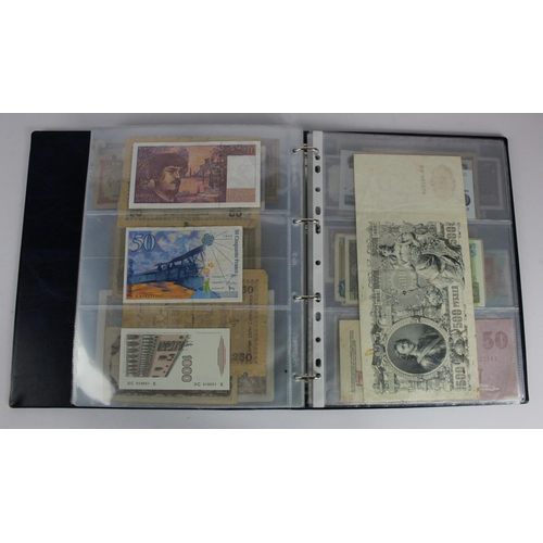 863 - World (163), a collection in album including Falkland Islands 10 Pounds, Algeria 500 Francs 1942, Ea... 