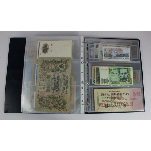 863 - World (163), a collection in album including Falkland Islands 10 Pounds, Algeria 500 Francs 1942, Ea... 