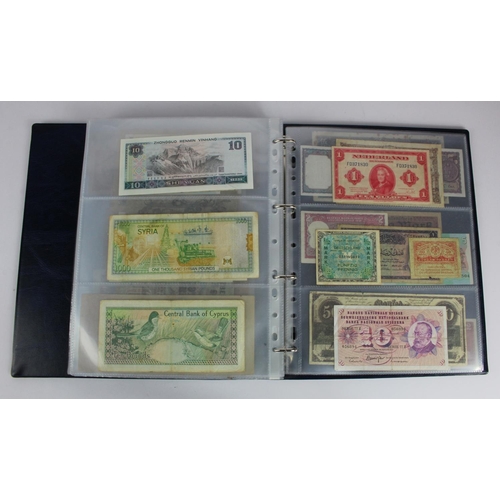 863 - World (163), a collection in album including Falkland Islands 10 Pounds, Algeria 500 Francs 1942, Ea... 