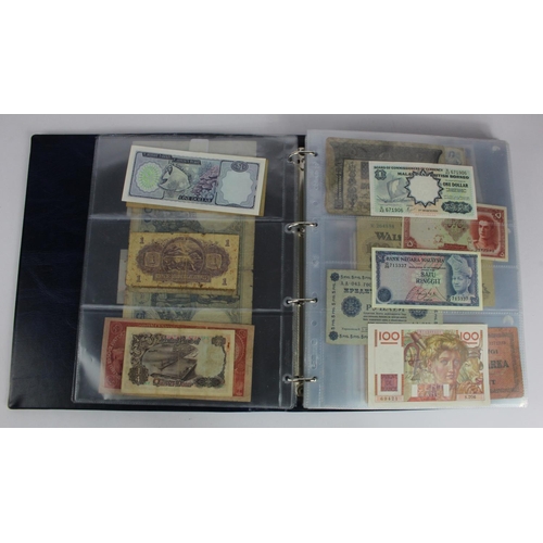 863 - World (163), a collection in album including Falkland Islands 10 Pounds, Algeria 500 Francs 1942, Ea... 