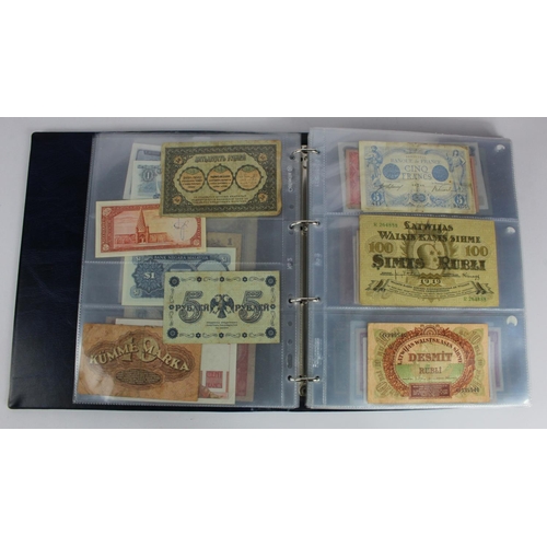 863 - World (163), a collection in album including Falkland Islands 10 Pounds, Algeria 500 Francs 1942, Ea... 