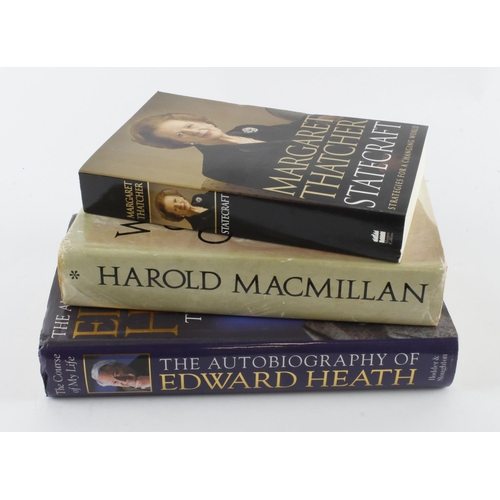 121 - Politics interest. Three signed books by previous Prime Ministers, comprising Margaret Thatcher, Har... 