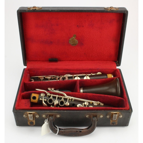 347 - Boosey & Co., A four piece clarinet, by Boosey & Co., contained in a fitted Boosey & Hawkes case