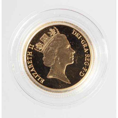 1015 - Sovereign 1987 Proof FDC in a hard plastic capsule