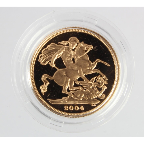 1029 - Sovereign 2004 Proof FDC in a hard plastic capsule