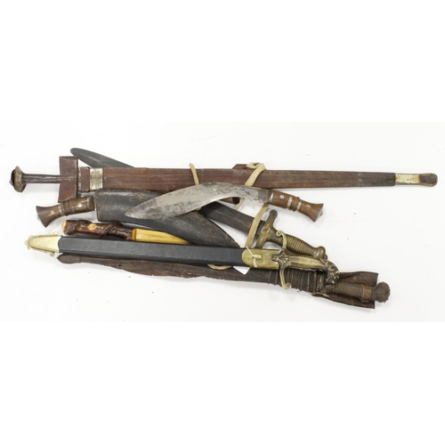 Weapon collection including French 19th century artillery sword ...