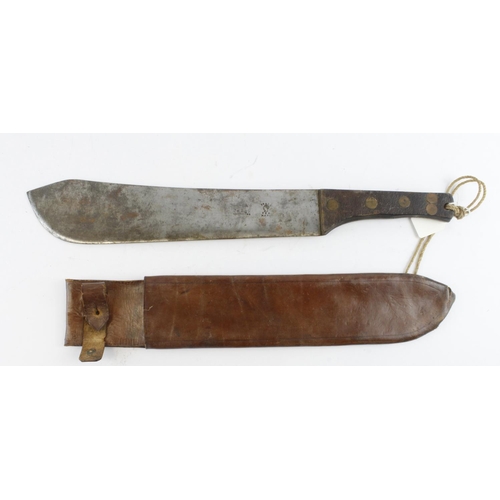 111 - WW1 Machete in its 1917 dated scabbard.