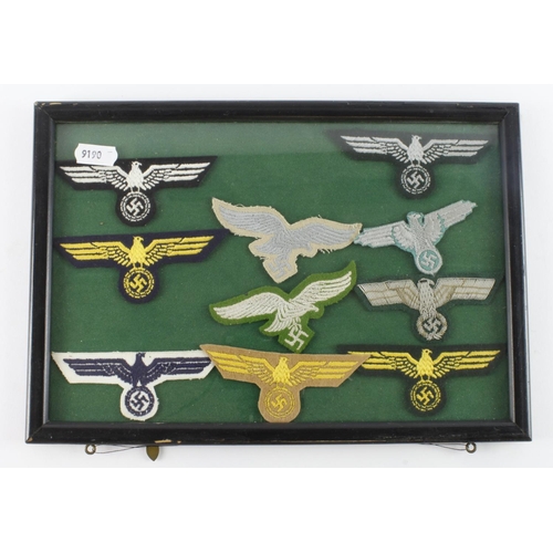 154 - German Breast Eagles in Frame 10x