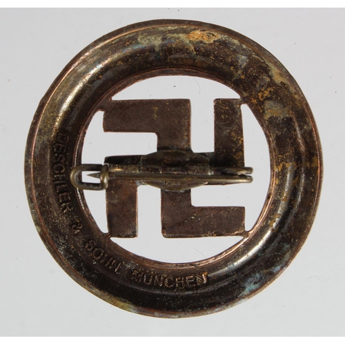 168 - German Gau badge 1933, well maker marked to reverse.