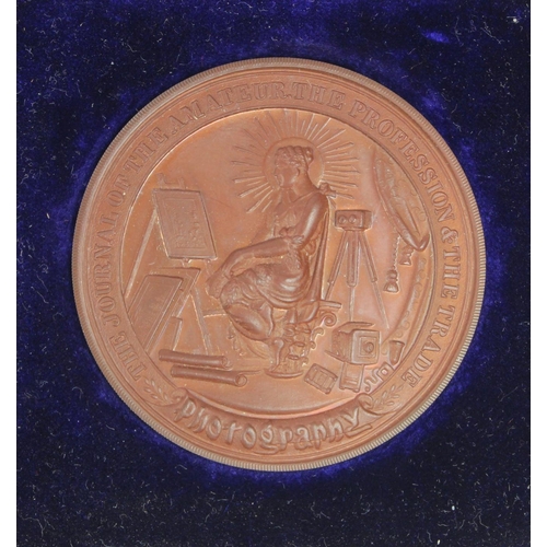 1736 - British Photography Medal, bronze d.45.5mm: Photography Journal Prize for Slides won by Rev. R.J. Pe... 