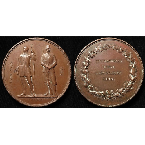 1786 - Suffolk Interest Shooting Medal, bronze d.47mm: The National Rifle Association 1860 medal by G.G. Ad... 