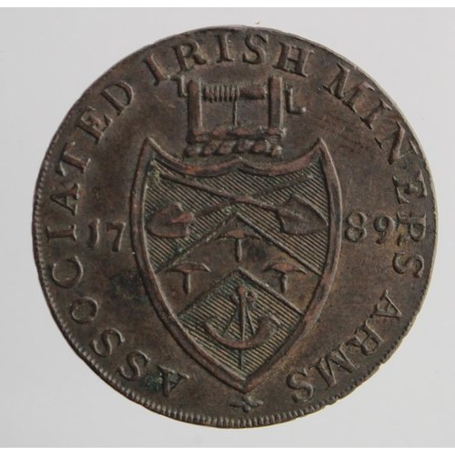 1788 - Token, 18thC: Cronebane Halfpenny 1789, 'Clougher' edge, VF