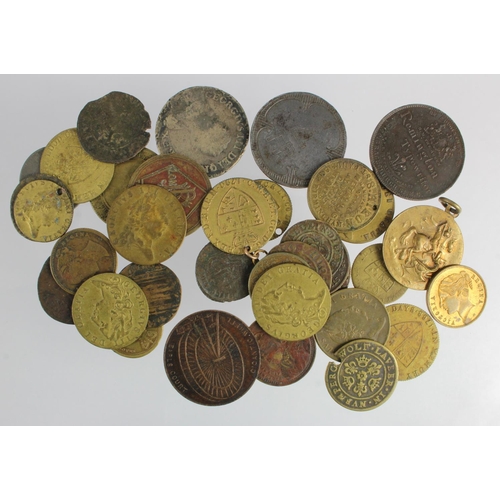 1808 - Tokens, Medalets & Jetons (37) medieval to 20thC assortment.