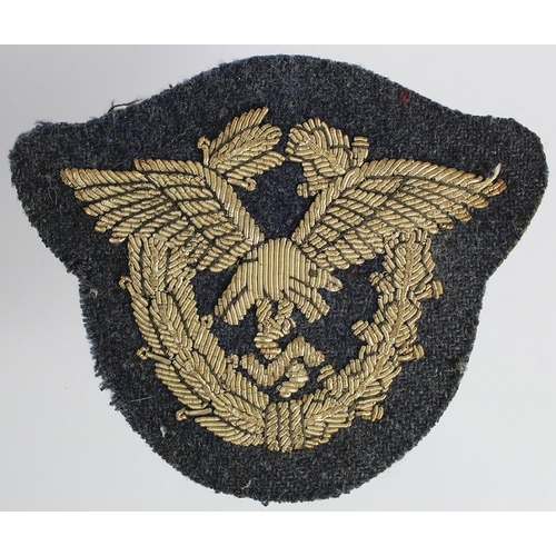 247 - German Luftwaffe Pilots bullion badge for combat wear.