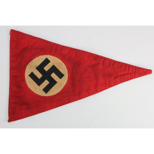 268 - German NSDAP Pennant, service wear.