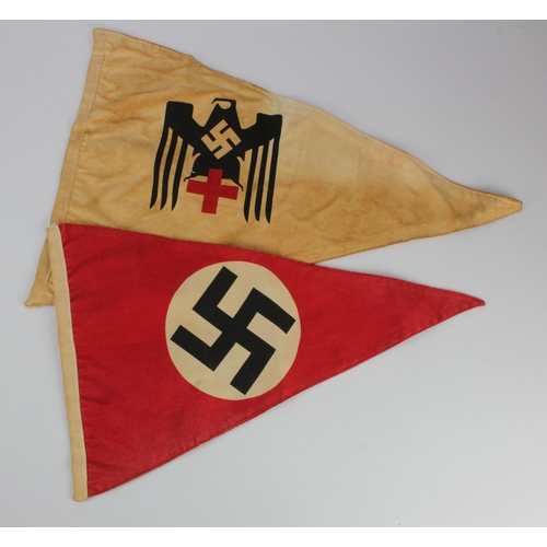 279 - German Pennants, NSDAP type and Red Cross.