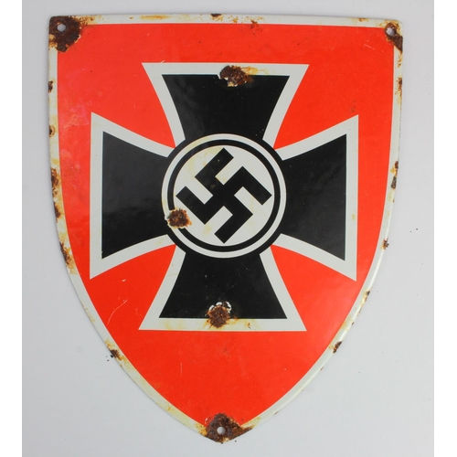 362 - German WW2 door metal shield.