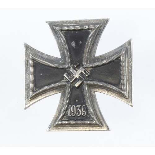 363 - German WW2 Iron Cross 1st class three piece construction maker marked on the pin.