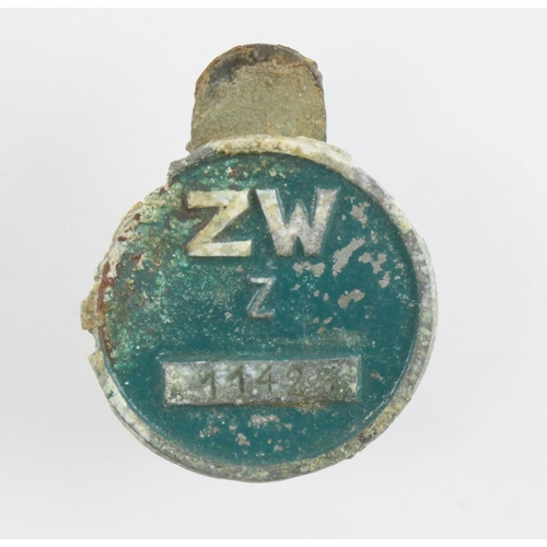 384 - German Zittav Werke WW2 labour camp badge. Which was located on the outskirts of the city used force... 