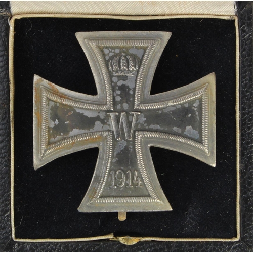 386 - Imperial German Iron Cross 1st class in fitted case, one piece construction.