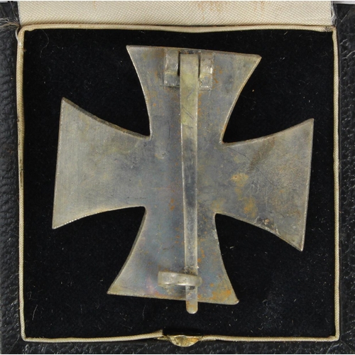 386 - Imperial German Iron Cross 1st class in fitted case, one piece construction.