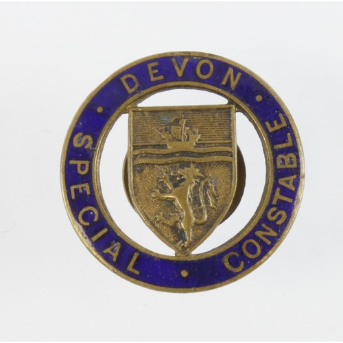 440 - Badge WW1 Devon Special Constabulary lapel badge.