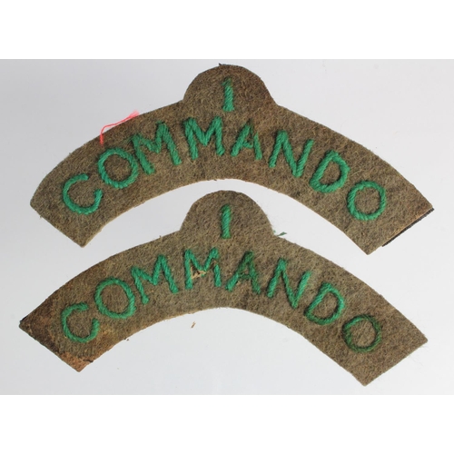 442 - Badges 1 Commando cloth shoulder titles.