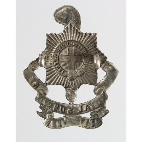 460 - Boer War Period 1st Bn Sussex Rifle Volunteers (6th Royal Sussex Cyclists) Officers Silver Cap Badge... 