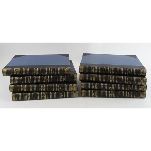 468 - Books - The Second Great War, a Standard History. Volumes 1 to 8. Leather and cloth bound. VGC with ... 