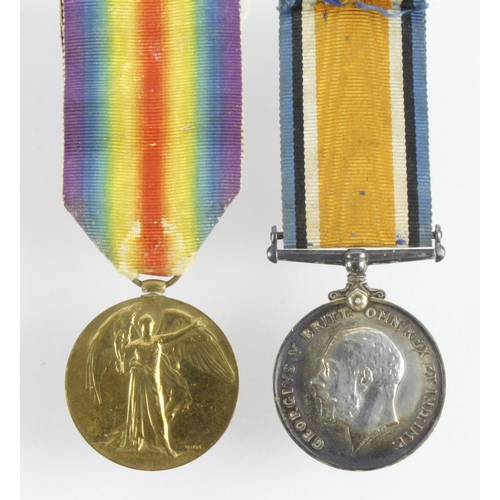 491 - BWM & Victory Medal named (123549 Gnr W C Notley RA).  (2)