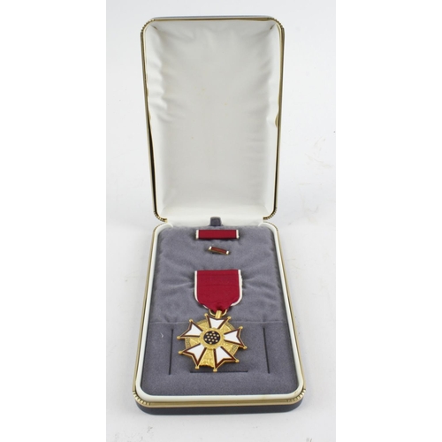 663 - US Legion of Merit medal in fitted case one of the United States highest awards for exceptionally me... 