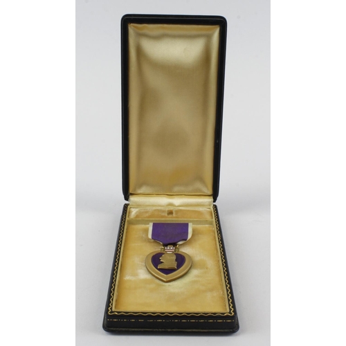 665 - US Purple Heart in original fitted case.