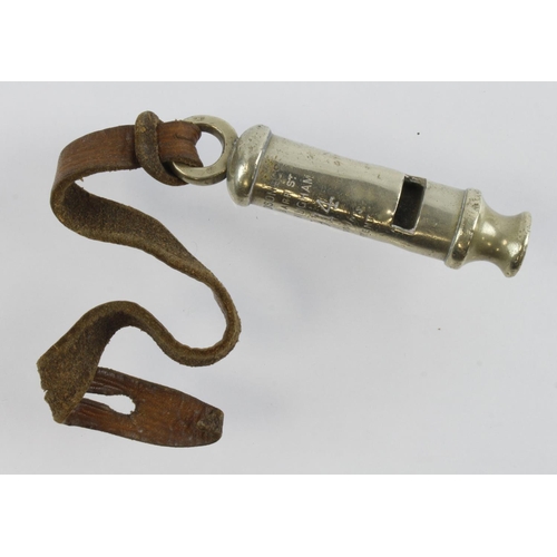 688 - WW1 1914 dated trench whistle made by Hudson, Birmingham.