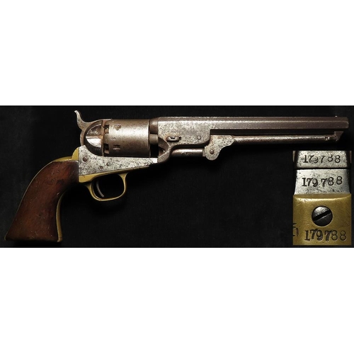 74 - Revolver, a rare late Fourth Model Colt, Martial, Navy Revolver, in the serial number range: 179,000... 