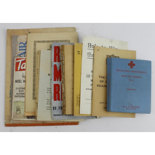 749 - WW2 ARP and homes front ephemera booklets etc.